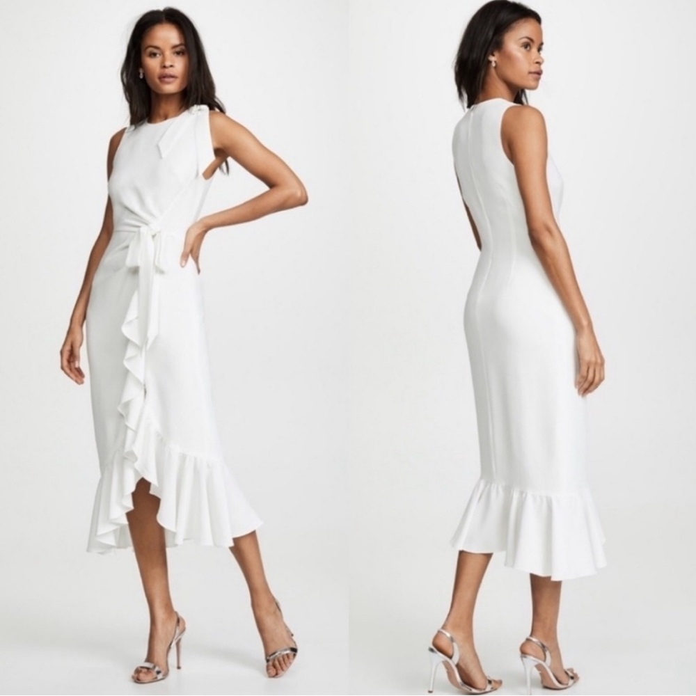 Cinq A Sept Ivory Crepe Nanon Dress - Picture 2 of 3